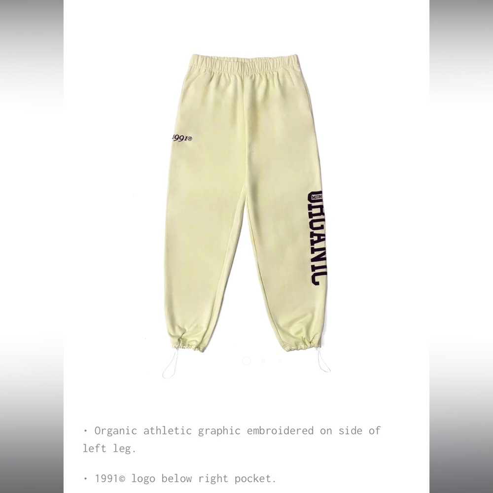 Cream midnight organic sweatpants Medium